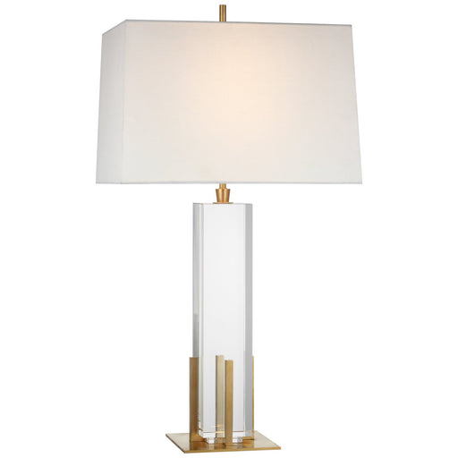 Gironde Large Table Lamp in Crystal and Hand-Rubbed Antique Brass