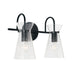 Mila 2-Light Vanity in Matte Black - Lamps Expo