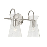 Mila 2-Light Vanity in Polished Nickel - Lamps Expo