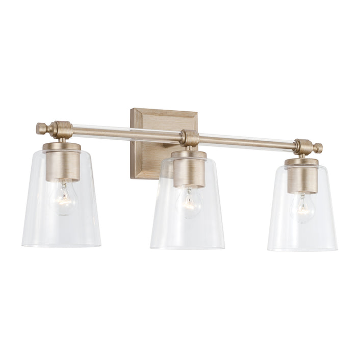 Breigh 3-Light Vanity in Brushed Champagne - Lamps Expo