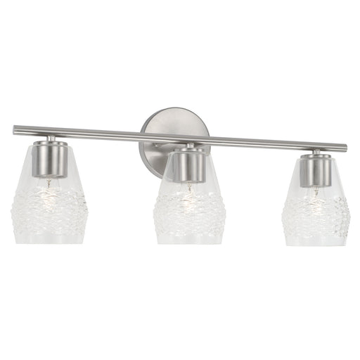 Dena 3-Light Vanity in Brushed Nickel - Lamps Expo