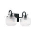 Nyla 2-Light Vanity in Matte Black - Lamps Expo