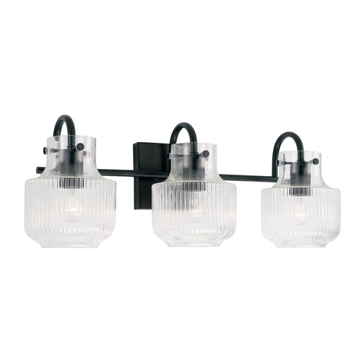 Nyla 3-Light Vanity in Matte Black - Lamps Expo