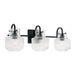 Nyla 3-Light Vanity in Matte Black - Lamps Expo