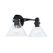 Greer 2-Light Vanity in Matte Black - Lamps Expo