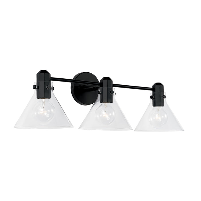Greer 3-Light Vanity in Matte Black - Lamps Expo