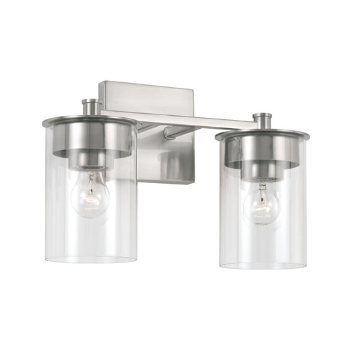 Mason 2-Light Vanity in Brushed Nickel - Lamps Expo