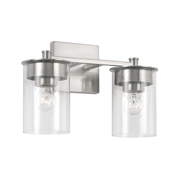 Mason 2-Light Vanity in Brushed Nickel - Lamps Expo