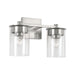 Mason 2-Light Vanity in Brushed Nickel - Lamps Expo