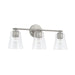 Baker 3-Light Vanity in Brushed Nickel - Lamps Expo