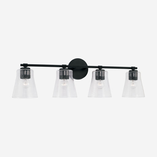 Baker 4-Light Vanity in Matte Black - Lamps Expo
