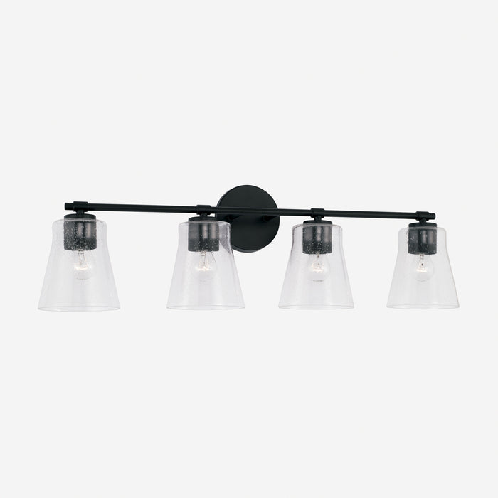 Baker 4-Light Vanity in Matte Black - Lamps Expo