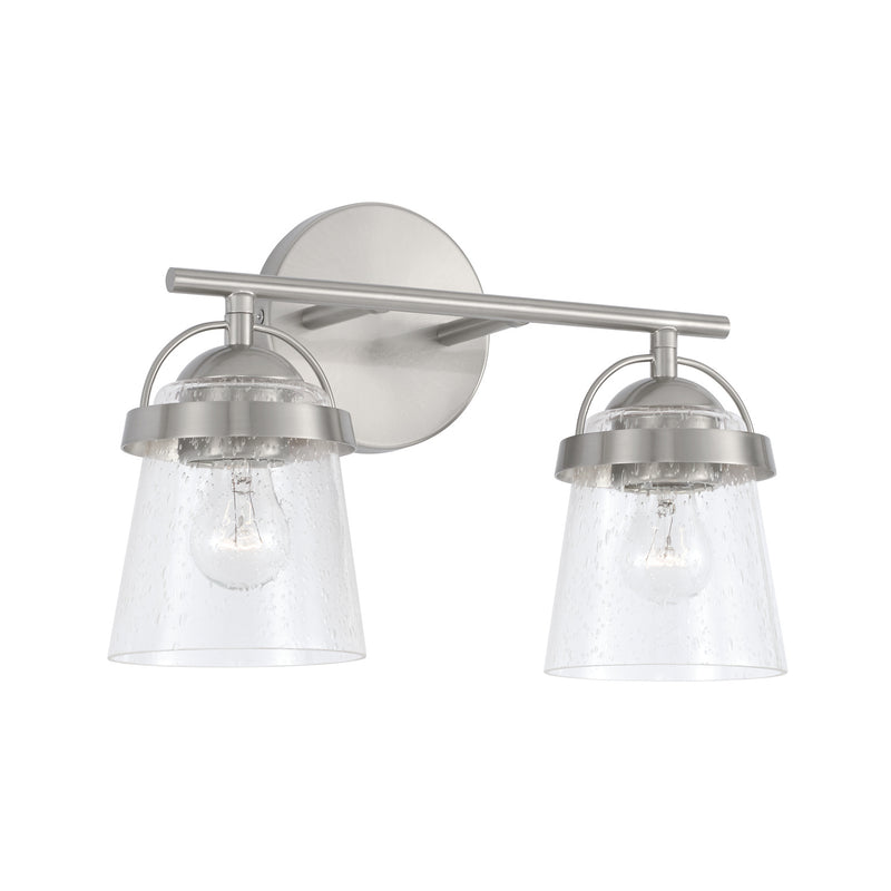 Madison 2-Light Vanity in Brushed Nickel - Lamps Expo