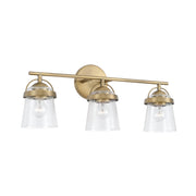 Madison 3-Light Vanity in Aged Brass - Lamps Expo