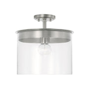 Mason 1-Light Semi-Flush Mount in Brushed Nickel - Lamps Expo
