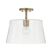Baker 1-Light Pendant in Aged Brass - Lamps Expo