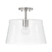Baker 1-Light Pendant in Brushed Nickel - Lamps Expo