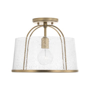 Madison 1-Light Semi-Flush Mount in Aged Brass - Lamps Expo