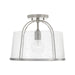 Madison 1-Light Semi-Flush Mount in Brushed Nickel - Lamps Expo