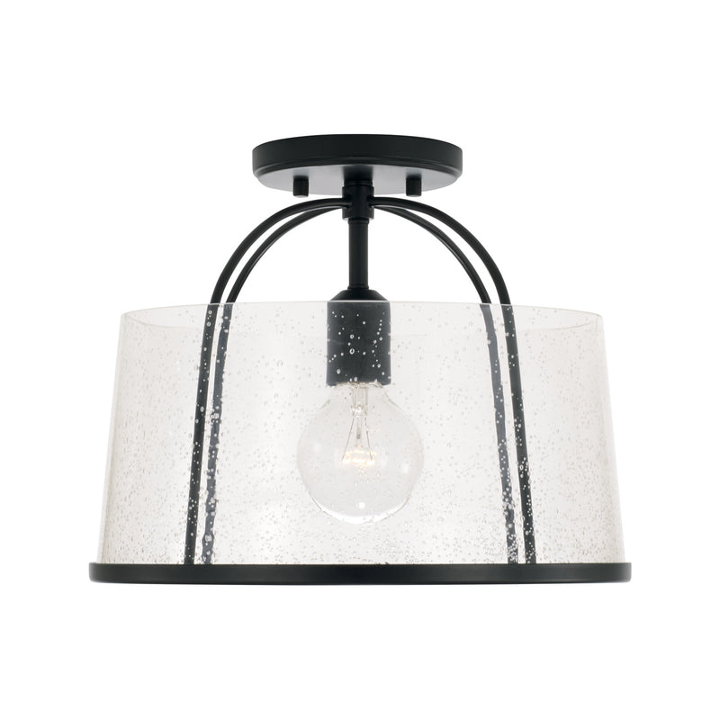 Madison 1-Light Flush Mount in Matte Black - Lamps Expo