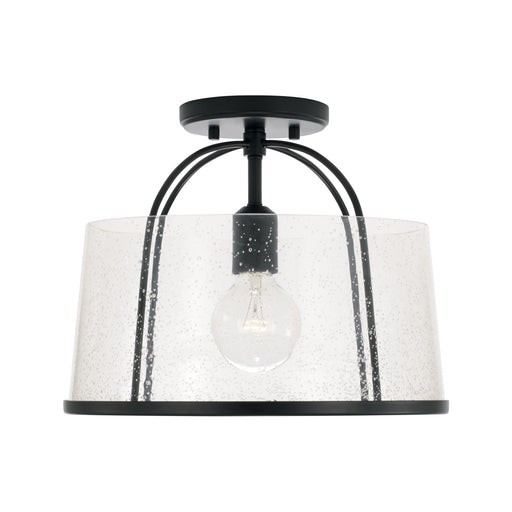 Madison 1-Light Flush Mount in Matte Black - Lamps Expo