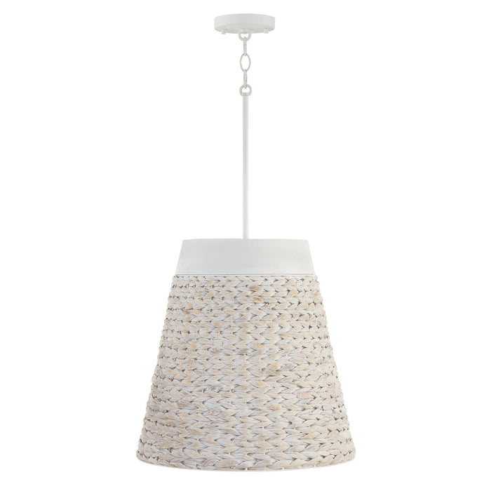 Tallulah 4-Light Pendant in Chalk Wash - Lamps Expo