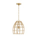Wren 1-Light Pendant in Matte Brass - Lamps Expo