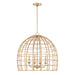 Wren 4-Light Pendant in Matte Brass - Lamps Expo