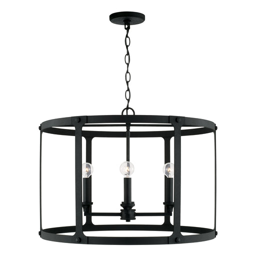 Brennen 4-Light Pendant in Black Iron - Lamps Expo