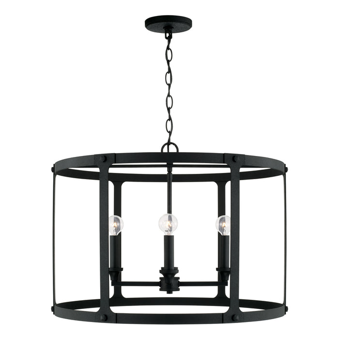 Brennen 4-Light Pendant in Black Iron - Lamps Expo