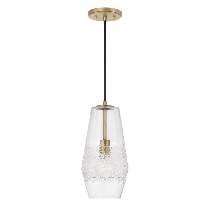 Dena 1-Light Pendant in Aged Brass - Lamps Expo