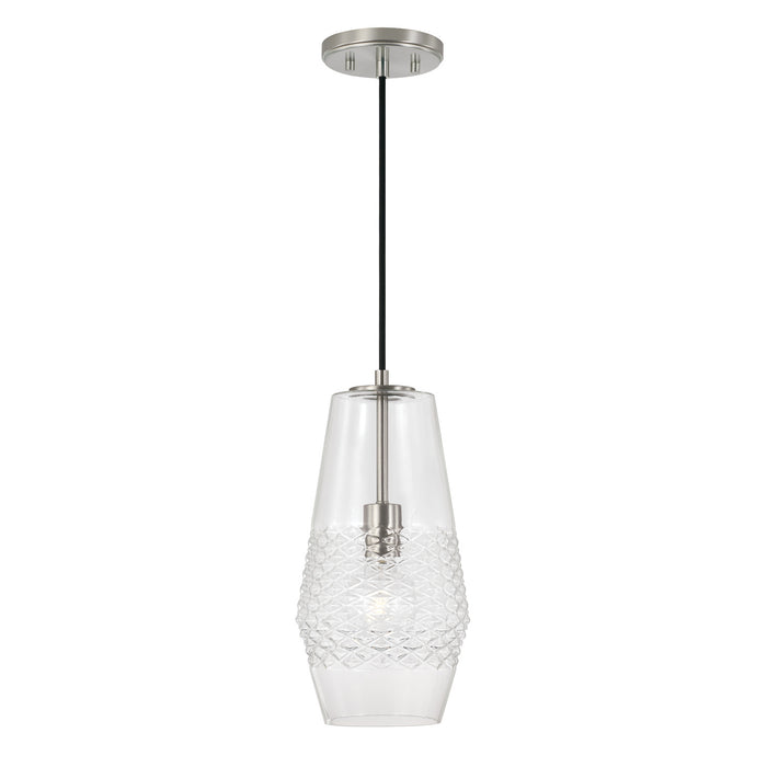 Dena 1-Light Pendant in Brushed Nickel - Lamps Expo