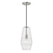 Dena 1-Light Pendant in Brushed Nickel - Lamps Expo