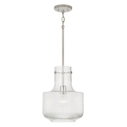 Nyla 1-Light Pendant in Polished Nickel - Lamps Expo