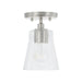 Baker 1-Light Pendant in Brushed Nickel - Lamps Expo