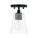 Baker 1-Light Pendant in Matte Black - Lamps Expo
