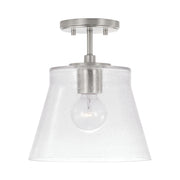Baker 1-Light Pendant in Brushed Nickel - Lamps Expo