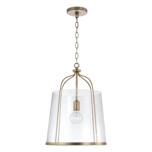 Madison 1-Light Pendant in Aged Brass - Lamps Expo
