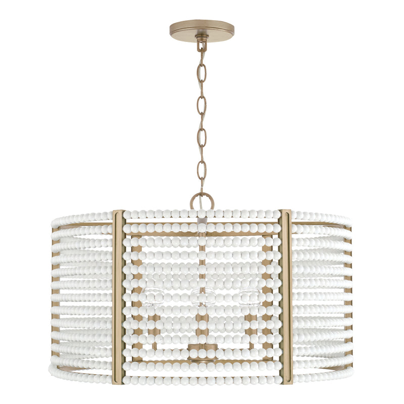Brynn 4-Light Pendant in Aged Brass Painted - Lamps Expo