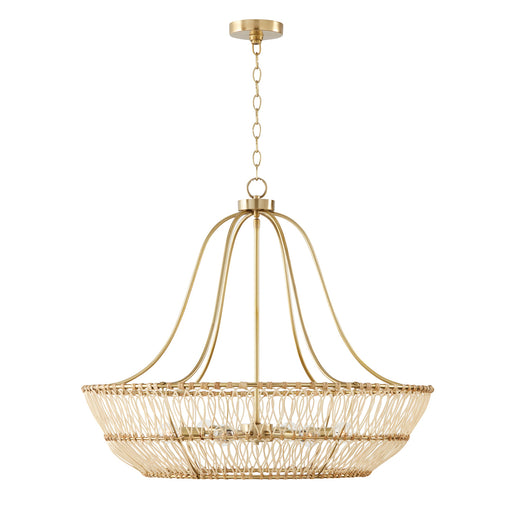 Wren 6-Light Chandelier in Matte Brass - Lamps Expo