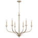 Breigh 6-Light Chandelier in Brushed Champagne - Lamps Expo