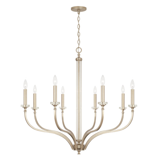 Breigh 8-Light Chandelier in Brushed Champagne - Lamps Expo