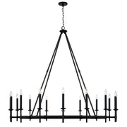 Ogden 16-Light Chandelier in Brushed Black Iron - Lamps Expo