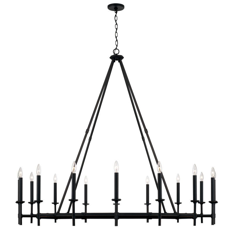 Ogden 16-Light Chandelier in Brushed Black Iron - Lamps Expo