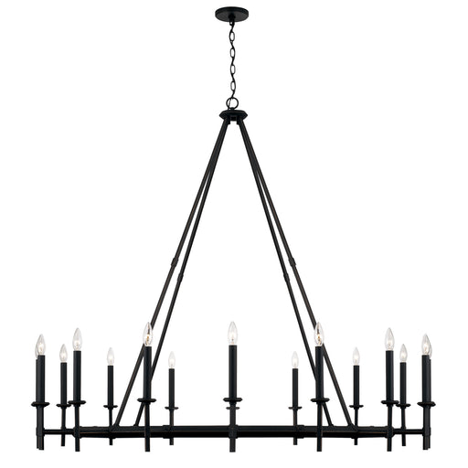 Ogden 16-Light Chandelier in Brushed Black Iron - Lamps Expo