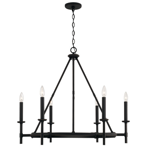 Ogden 6-Light Chandelier in Brushed Black Iron - Lamps Expo
