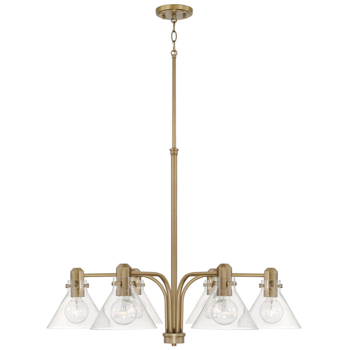 Greer 6-Light Chandelier in Aged Brass - Lamps Expo
