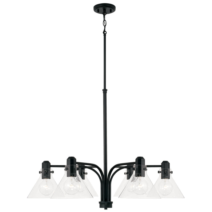 Greer 6-Light Chandelier in Matte Black - Lamps Expo