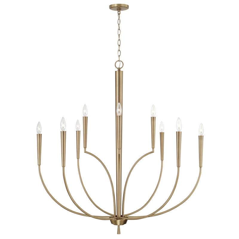 Holden 10-Light Chandelier in Aged Brass - Lamps Expo
