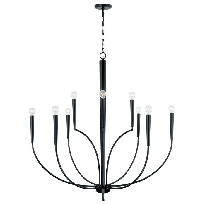 Holden 10-Light Chandelier in Matte Black - Lamps Expo